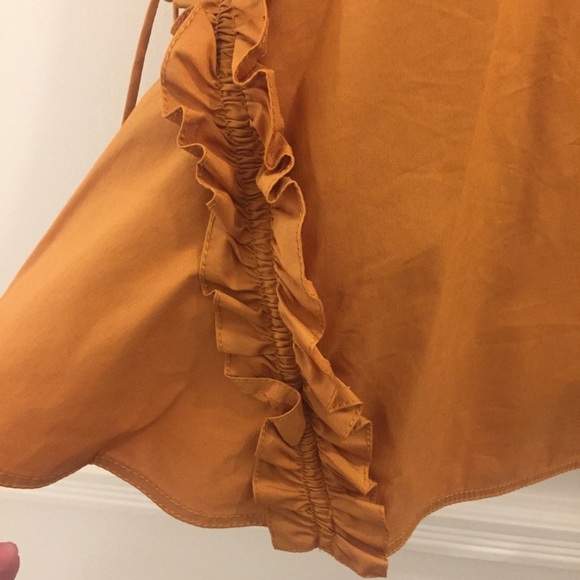 NWT Jason Wu Grey Ruffled Camisole Tank Top 6 burnt orange - Picture 5 of 7